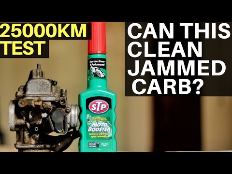 CAN STP MOTO BOOSTER CLEAN MOTORCYCLE & SCOOTER CARBURETOR? FUEL ADDITIVE TEST ON CLOGGED CARB JET