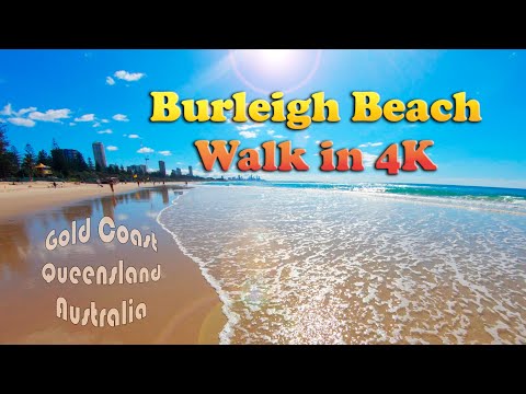 Burleigh Heads Beach WALK l Gold Coast Beach - Burleigh Heads vlog - Gold Coast 4K