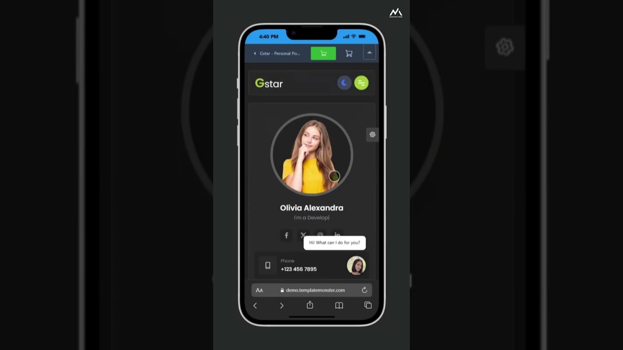 Gstar   Personal Portfolio HTML Template 🔥Template ID  433325