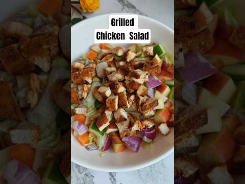 Grilled Chicken Salad for Weight Loss | Healthy High Protein 👆💫😍 #youtubeshorts #shorts #ytshorts