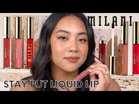 MILANI STAY PUT LIQUID LIP SWATCHES + REVIEW