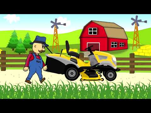 Little Cartoon Farmer and Construction and Application of Grass Cutting Mower
