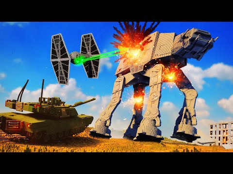 Realistic AT-AT Star Wars Destruction 😱