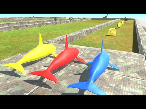 3x Colored Orca Death Run Tour - Animal Revolt Battle Simulator
