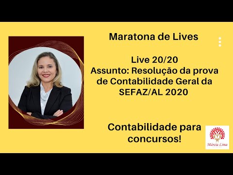 Resolução da Prova de Contabilidade Geral da SEFAZ/AL 2020