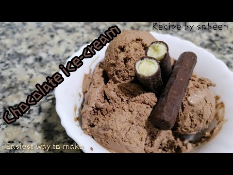 Chocolate ice-cream |चॉकलेट आइसक्रीम | easiest way to make | recipe by sabeen