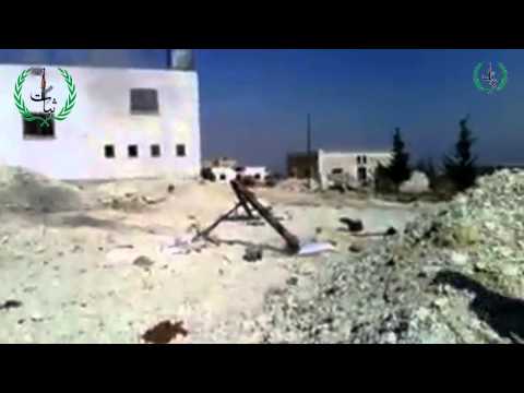 استهداف مقرات النظام في معسكر وادي الضيف في ريف إدلب بقذائف الهاون من قبل جبهة ثبات المقاتلة