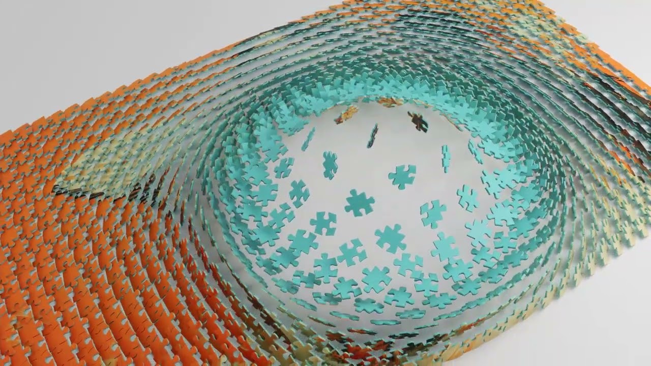 Blender Jigsaw Puzzle Generator (Python + Geometry Nodes)