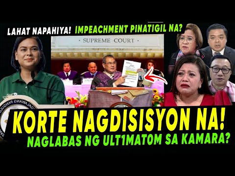 IYAK LAHAT sa KAMARA! BIGLAANG UT0S ng K0RTE SUPREMA! SALN ISSUE vs VPSARA NASAGOT na ng KORTE!