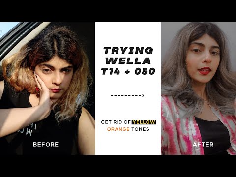 GREY HAIR USING WELLA T14 + 050 | HAIR TONER