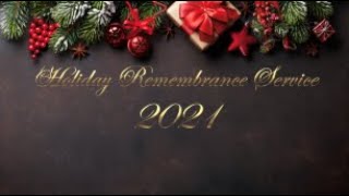 Weaver Family Funeral Homes Holiday Remembrance Service 2021 - Campbellford