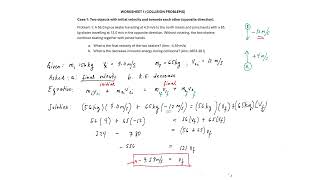 Download the video "Case 1Collision: Two objects with initial velocity and towards each other (opposite direction)."