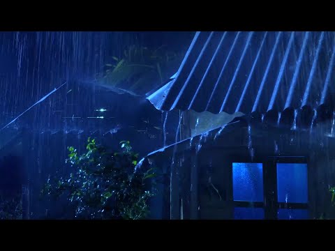 Pioggia sul Tetto - Dimentica L'insonnia e L'ansia con Forti Piogge e Tuoni Intensi di Notte