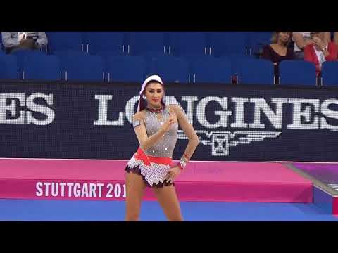 Varvara FILIOU (GRE) ribbon - 2015 Stuttgart worlds Qualifs