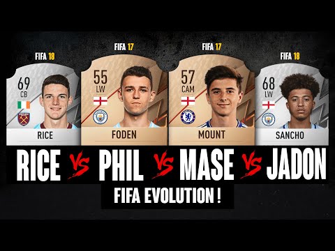 Sancho VS Foden VS Mount VS Rice FIFA EVOLUTION! 🤯😱 | FIFA 17 - FIFA 23