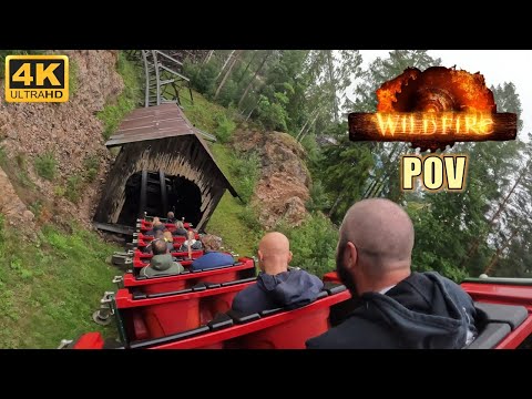Wildfire POV (Back Row, 4K 60FPS), Kolmarden Zoo RMC Wooden Coaster | Non-Copyright