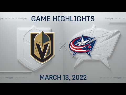 NHL Highlights | Golden Knights vs. Blue Jackets - Mar 13, 2022