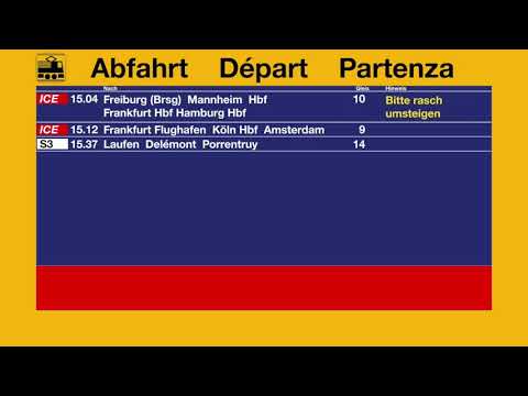 Basel, Ihr nächster Anschluss (ICE Hamburg, ICE Amsterdam, S3 Porrentruy/Pruntrut)