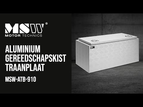 Video - Aluminium gereedschapskist traanplaat - 91 x 44,5 x 43 cm - 119 L