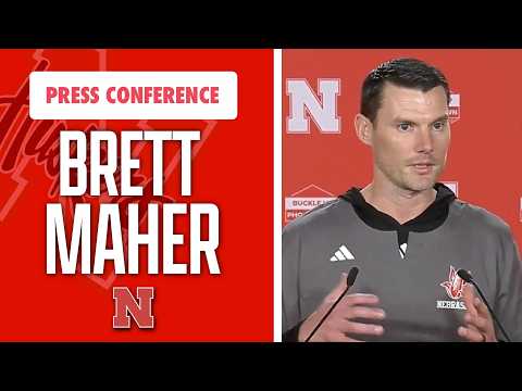 Nebraska Football ST Coordinator Brett Maher meets with the media on Wednesday I GBR