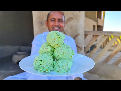 Pista Ice Cream Recipe | Homemade Pistachio Ice Cream | Eggless | No Machine | Mubashir Saddique