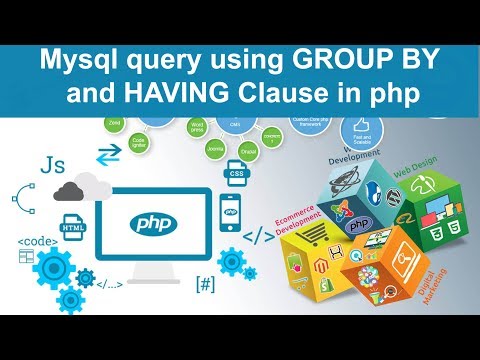 php tutorial in hindi mysql query using GROUP BY and HAVING clause in php