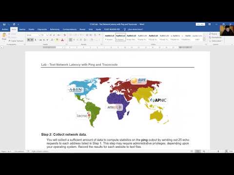 17.4.6 Lab - Test Network Latency with Ping and Traceroute