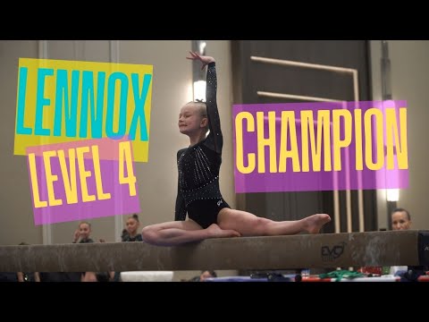 Gymnast Lennox Takes the GOLD in Level 4 Competition!