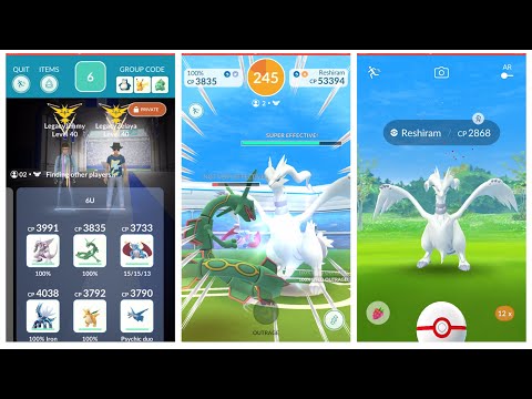 Reshiram duo in windy with 6 different dragons