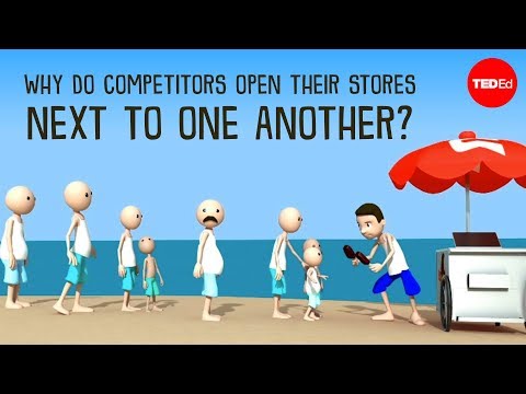 YouTube video about: How do nearby businesses with similar products usually compete?