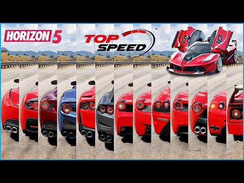 Forza Horizon 5 - Top 27 Fastest Ferrari Cars | Acceleration & Top Speed Battle (Upgrade)