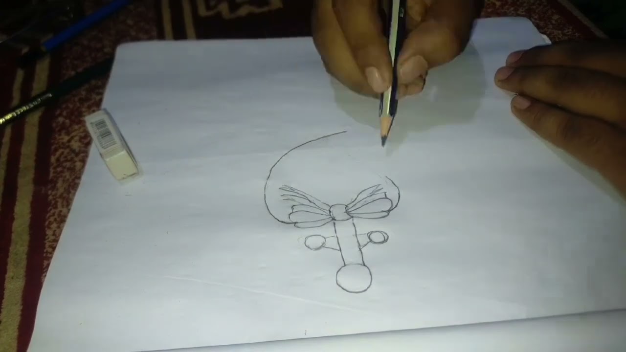 Hand drawn for vector making step by step tutorial.