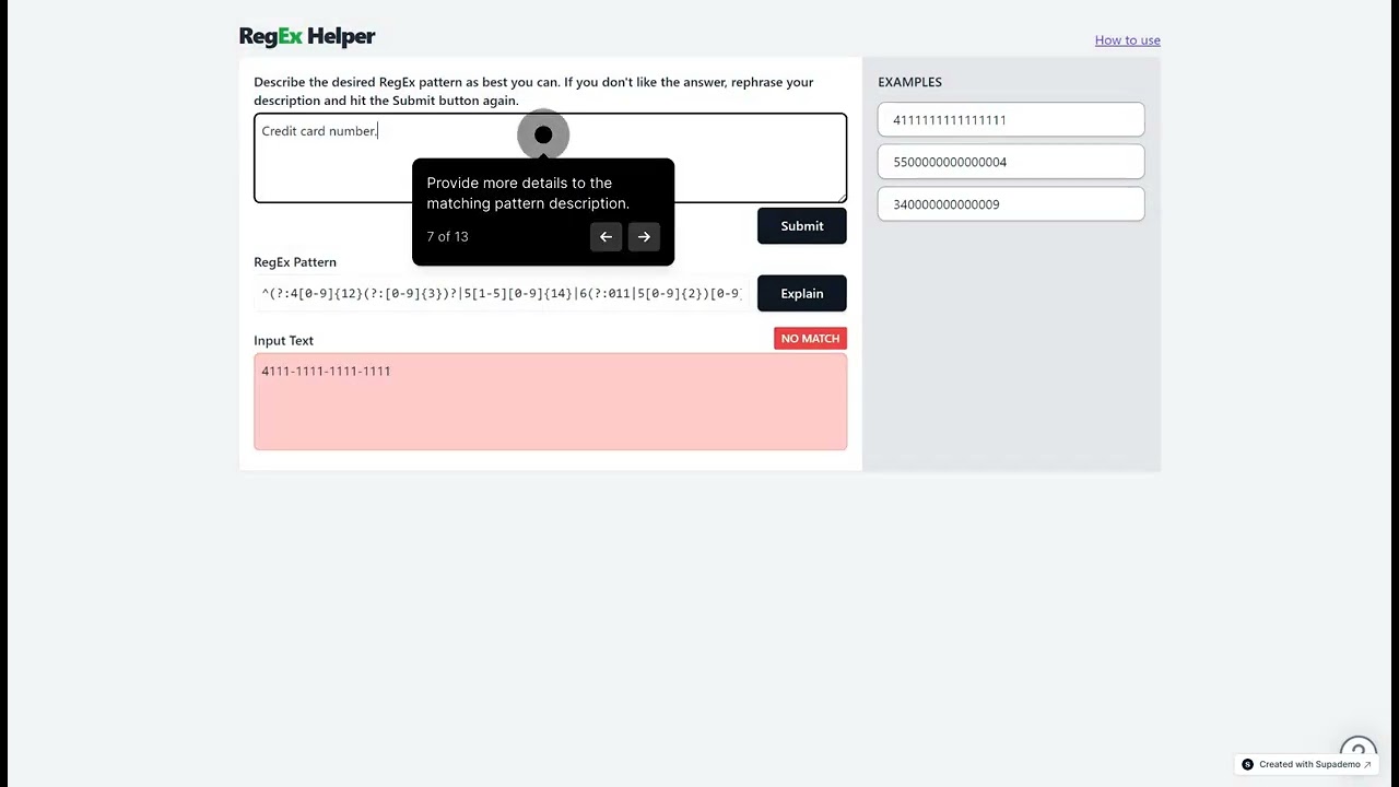 RegEx Helper demo video