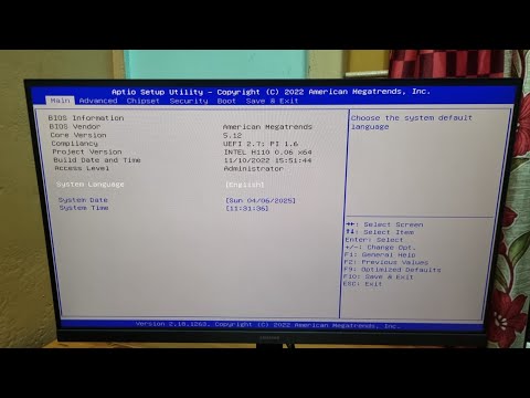 aptio setup utility windows 10/11/7 #windows10 #aptio