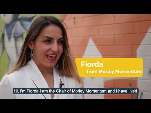 Fiorda explaining how she joined up with the Morley Momentum due to her desire to create an inclusive community similar to where she grew up in Italy, and the impact it has had on the community.  