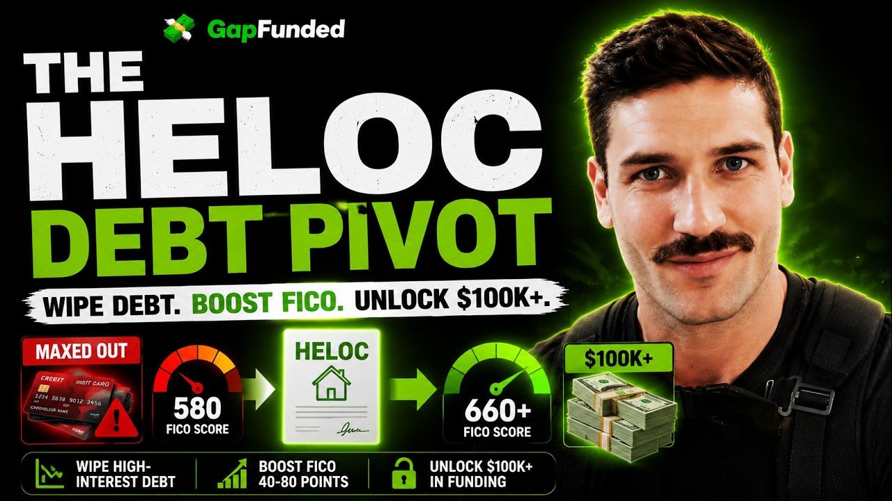 The HELOC Debt Pivot: How to Wipe Your Debt, Boost Your FICO 40-80 Points, and Unlock $100K+ in Real Estate Funding