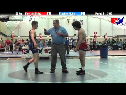 Chris McGinley vs. Bracken Nipko at 2013 ASICS University Nationals - FS