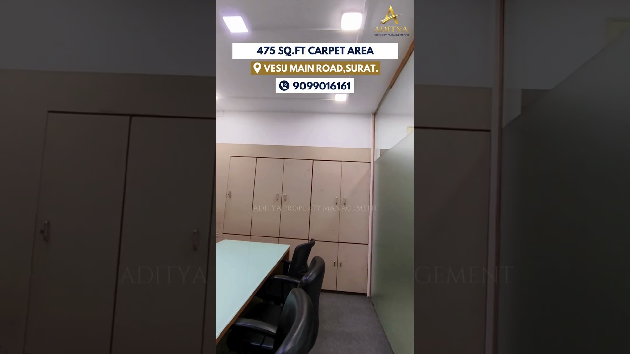Fully Furnished Corporate Office Space For Rent on Vesu Main Road, Surat. in Vesu, Surat — photo 1 of 8