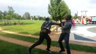 Boxer Wearing MMA Gloves VS A Thug Street Fight