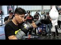 MIKEY GARCIA LOOKING QUICK, LIGHT ON HIS FEET TRAINING FOR SPENCE IN FINAL DAYS OF CAMP