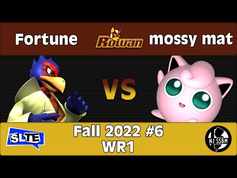 Rowan SSBM Fall 2022 #6: Fortune (Falco) Vs. mossy mat (Puff) - WR1