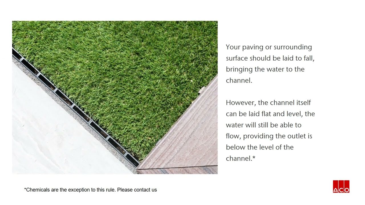 Canal de drenaje oculto ACO Brickslot - Consejos de uso