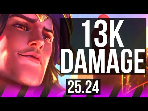 TARIC & Swain vs PYKE & Aurelion Sol (SUP) | 13K damage | KR Master | 25.24