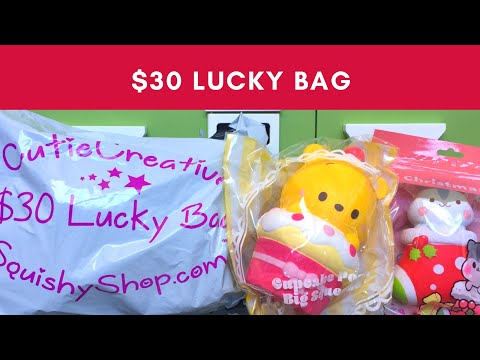 $30 Lucky Bag Grab Bag from Squishy Shop + Poli Jan 2019 | Toy Tiny Video