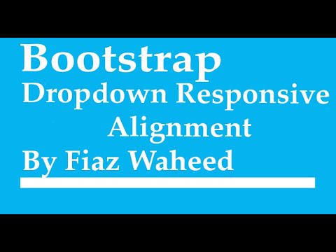 Bootstrap Dropdown Responsive Alignment, Lec-43|Bootstrap 4 tutorials for beginners in Urdu/Hindi|
