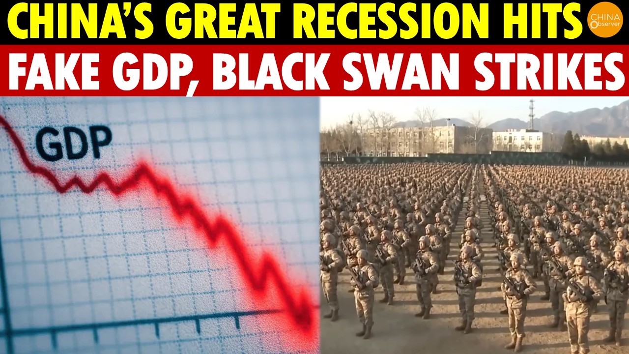 China’s Great Recession Hits! Fake GDP, Negative Growth, Military Spending Soars, Black Swan Strikes