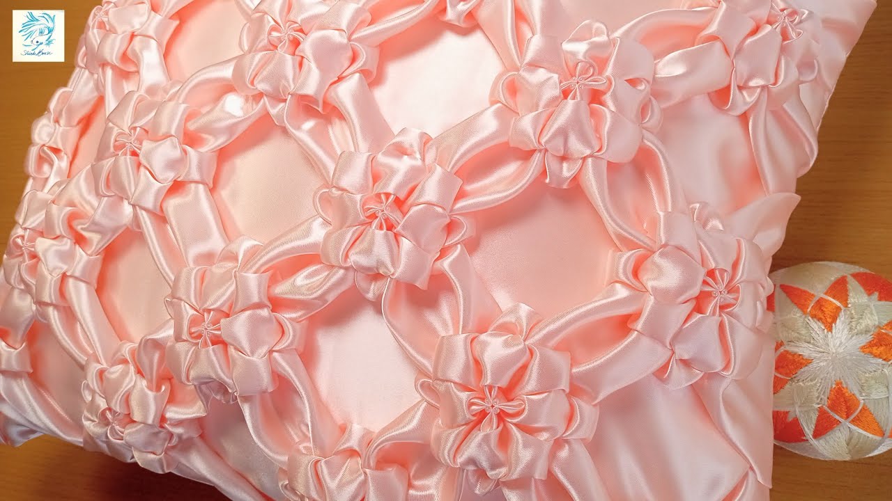 Reedited【Canadian smocking】Kaoruno Roseクッションカバー45x45cm【カナディアン スモッキング】2022/06/21