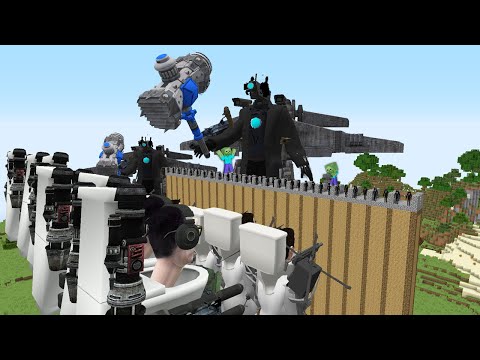 TİTAN KAMERA ADAM DUVARI VS SKİBİDİ TUVALET KIYAMETİ 😱 - Minecraft
