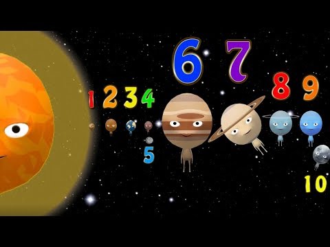 🌝 10 Little Planets-2 🌚 Solar System | Counting 10-1 | Nursery Rhymes Songs for Kids