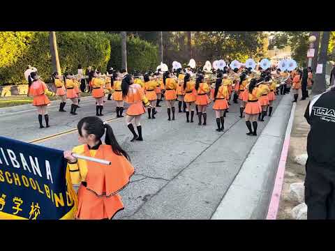 2025 Rose Parade Ready | Kyoto Tachibana Senior High School Brass Band warming up
